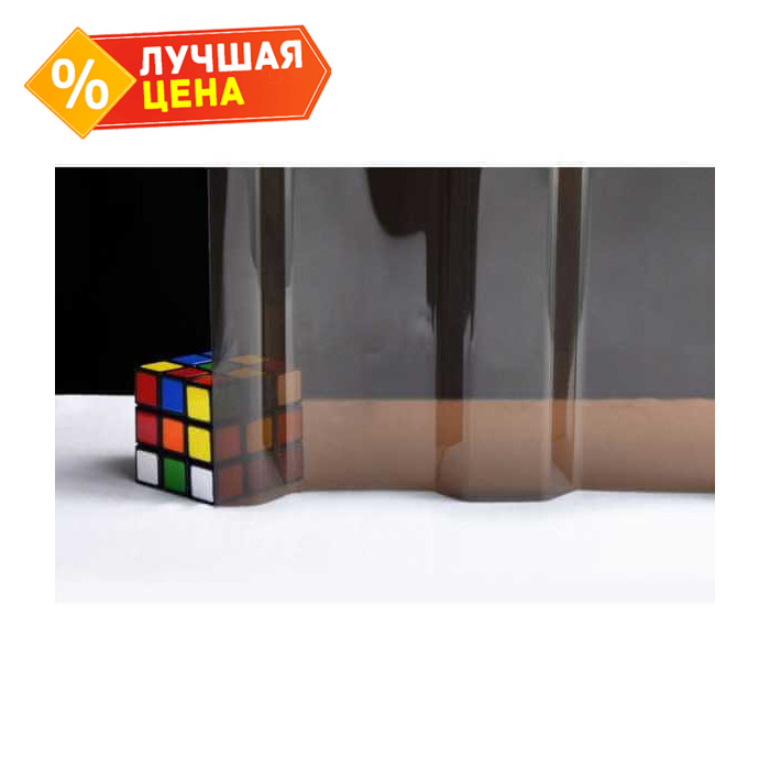 Профилированный поликарбонат 0,9 мм МП-20 POLYNEX колотый лед бронза 2000х1150 мм