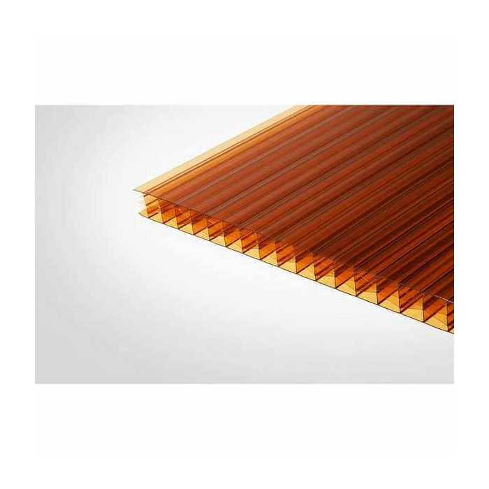 Сотовый поликарбонат 10 мм КОЛИБРИ янтарь 2100х12000 мм
